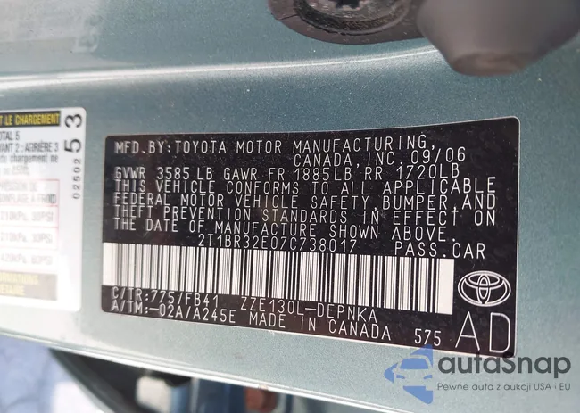 2T1BR32E07C738017: 42729366