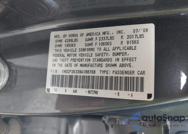 1HGCP26339A188768: 42729488