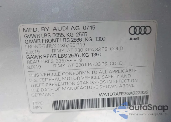 WA1D7AFP7GA022339: 42729633