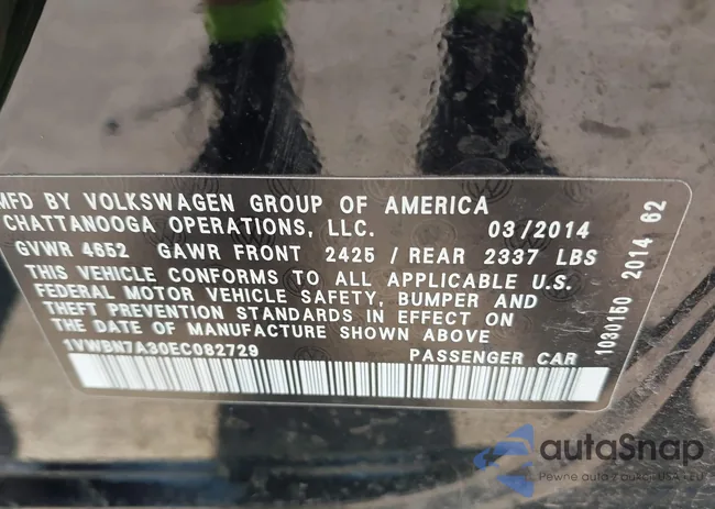 1VWBN7A30EC082729: 42729692