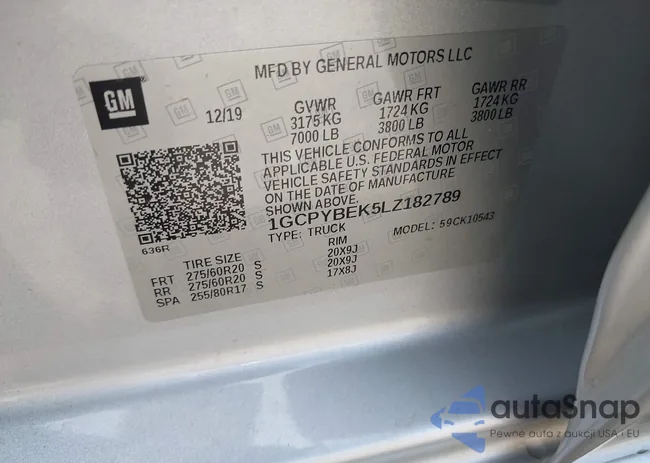 1GCPYBEK5LZ182789: 42729730