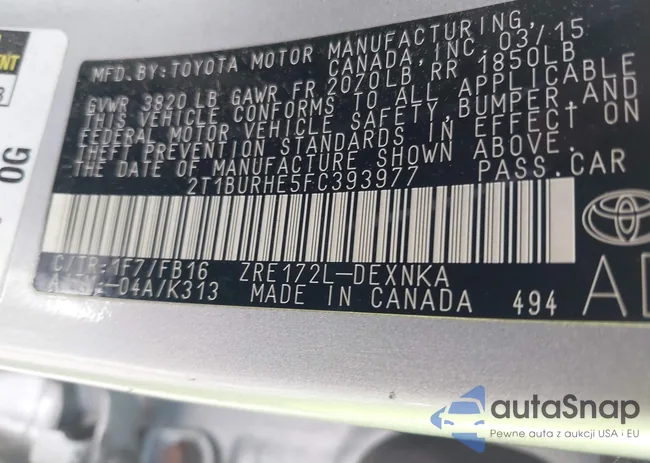 2T1BURHE5FC393977: 42728868