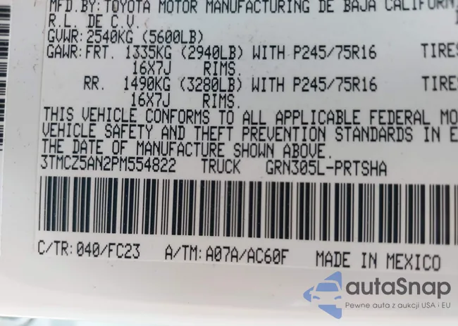 3TMCZ5AN2PM554822: 42729050