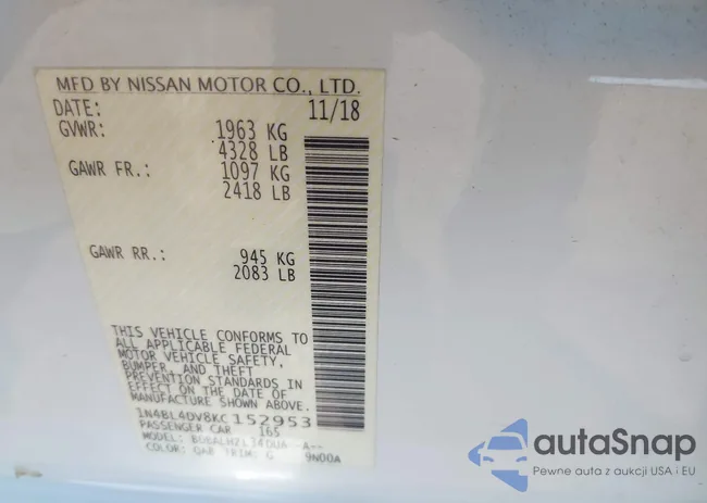 1N4BL4DV8KC152953: 42729060