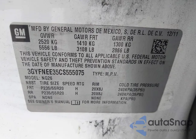 3GYFNEE35CS555075: 42729062