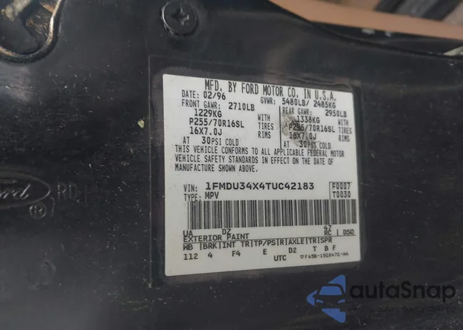 1FMDU34X4TUC42183: 42730168