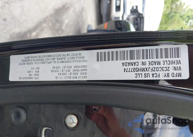 2C3CDZFJXMH507774: 42730296