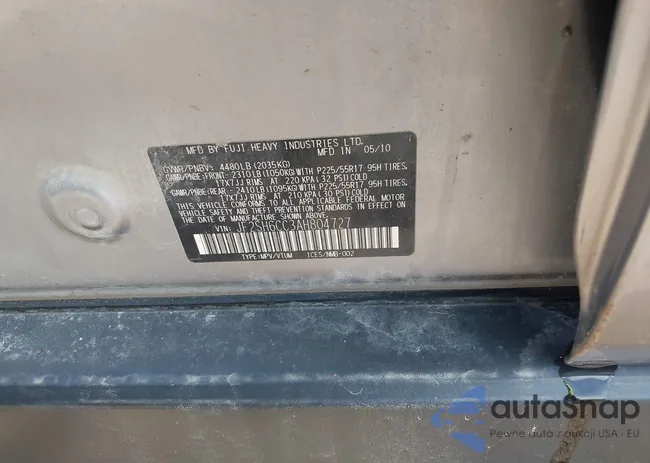 JF2SH6CC3AH804727: 42730383