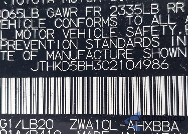 JTHKD5BH3C2104986: 42730437