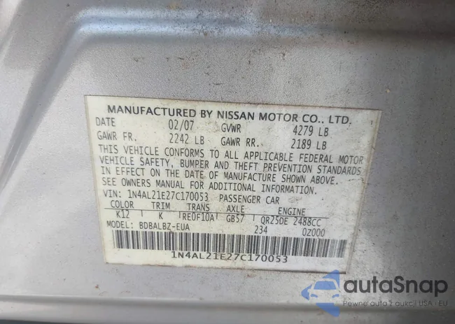 1N4AL21E27C170053: 42730579