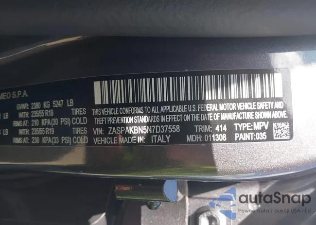 ZASPAKBN5N7D37558: 42729756