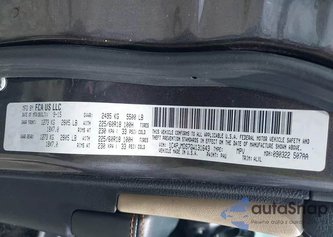 1C4PJMDS7GW131643: 42729800