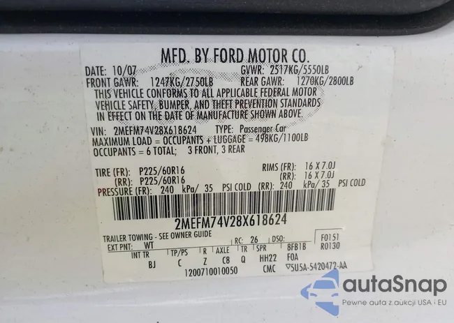 2MEFM74V28X618624: 42729807