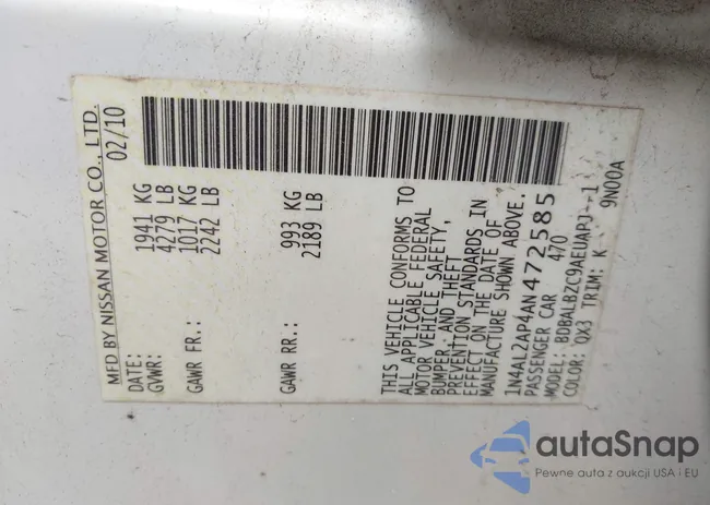 1N4AL2AP4AN472585: 42729853