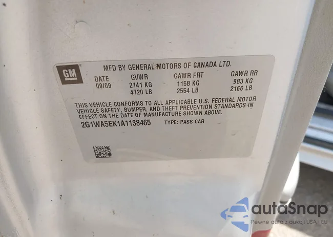 2G1WA5EK1A1138465: 42729931