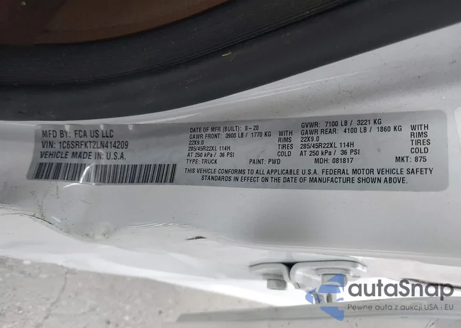 1C6SRFKT2LN414209: 42729994