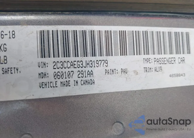 2C3CCAEG3JH319779: 42730002