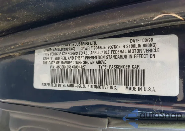 4S3BK4256X6304427: 42730003