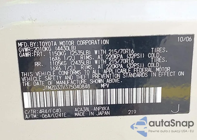 JTMZD33V375040848: 42730068