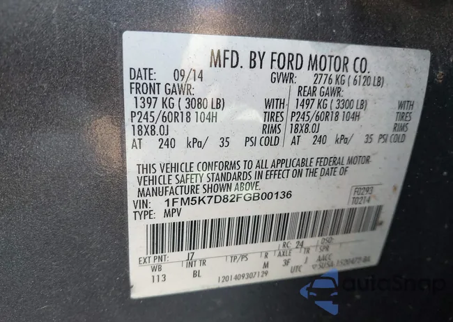 1FM5K7D82FGB00136: 42731147