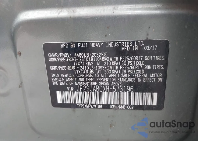 JF2SJABCXHH573196: 42731609