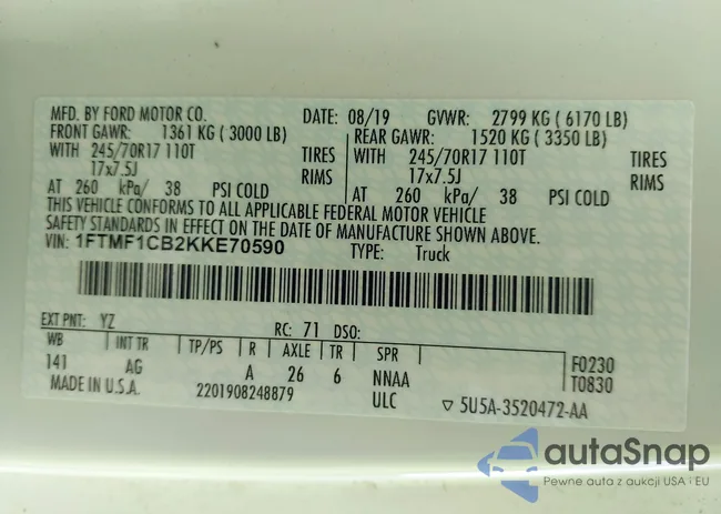 1FTMF1CB2KKE70590: 42730841