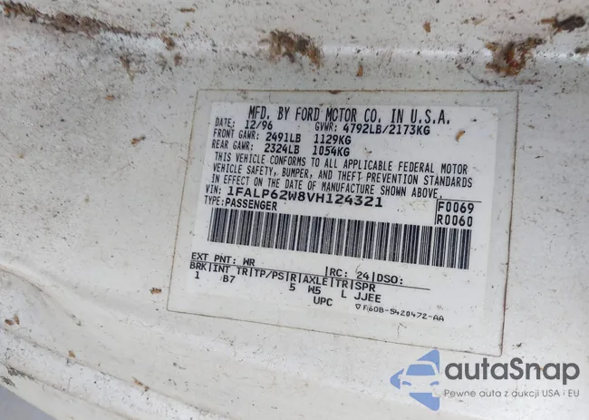 1FALP62W8VH124321: 42730854