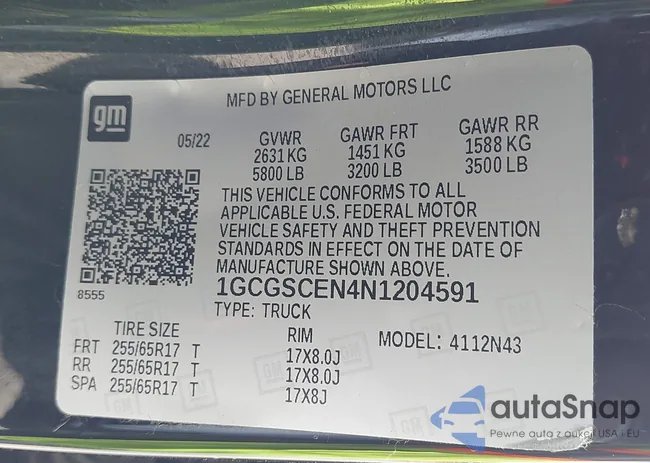 1GCGSCEN4N1204591: 42730946