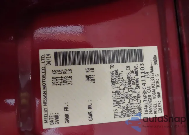 1N4AL3AP8EC411103: 42730991