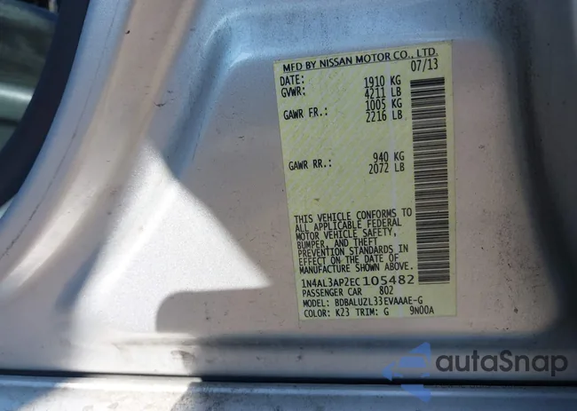 1N4AL3AP2EC105482: 42731097