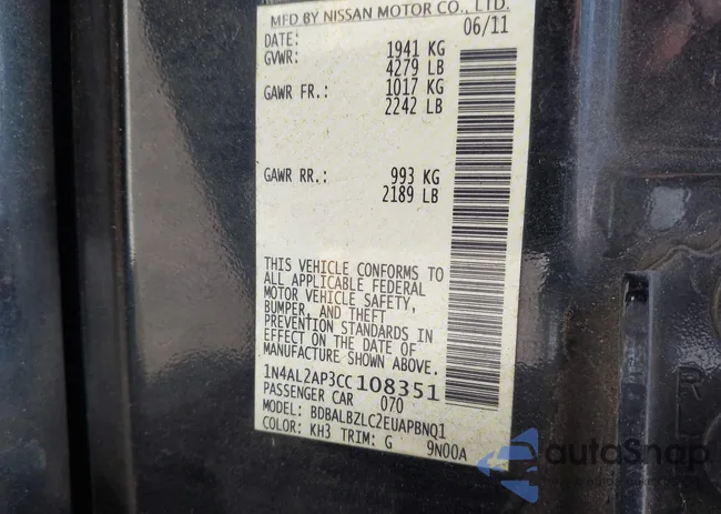 1N4AL2AP3CC108351: 42732279