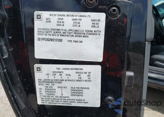 2G1FP22G2W2131930: 42732295