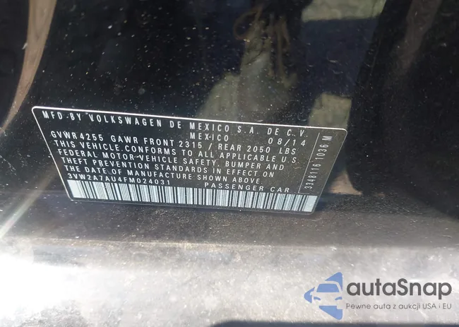 3VW2A7AU4FM024031: 42732312