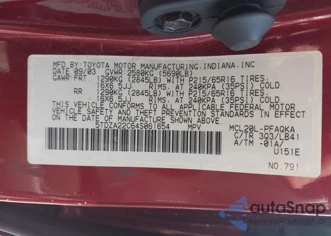 5TDZA22C64S061654: 42732423