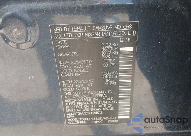 KNMAT2MV2GP634912: 42731795