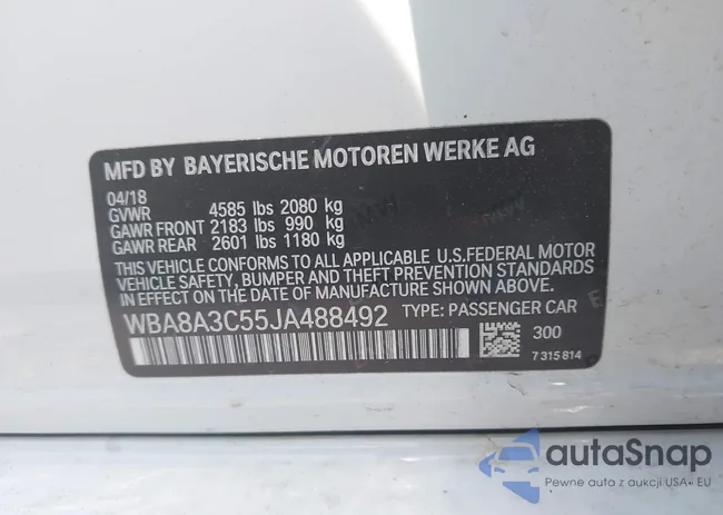 WBA8A3C55JA488492: 42731865
