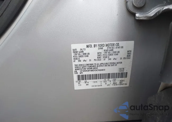 1FM5K8F88DGC62403: 42731979