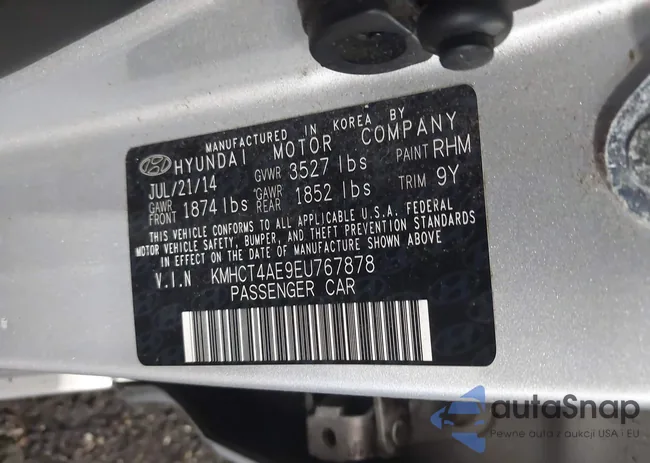 KMHCT4AE9EU767878: 42733150