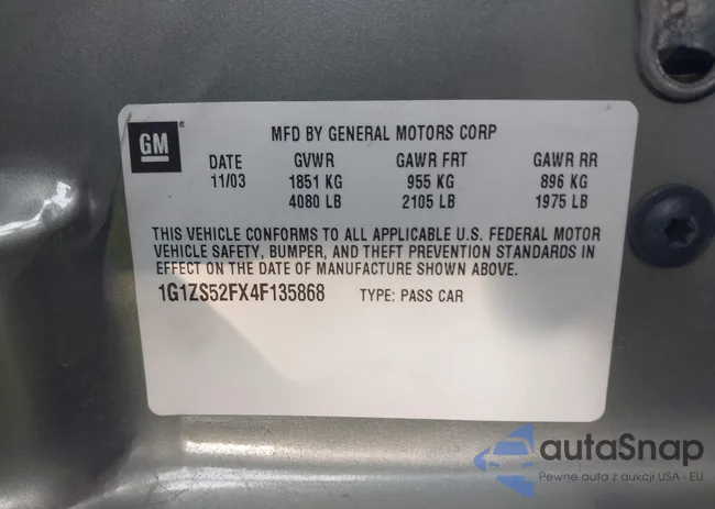 1G1ZS52FX4F135868: 42733335