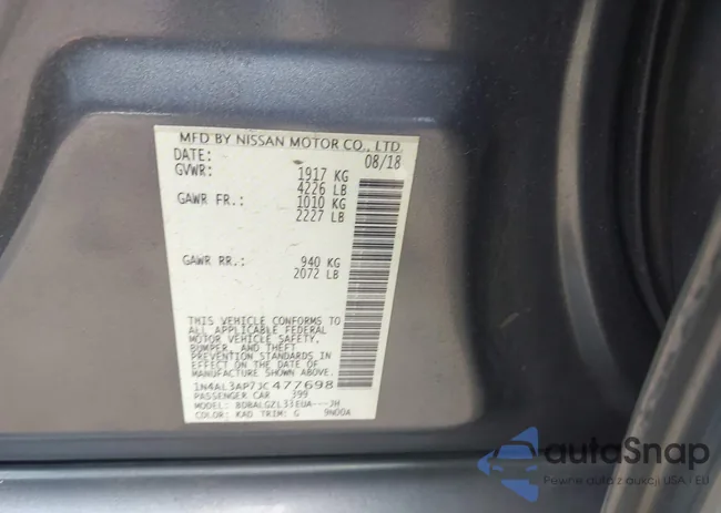 1N4AL3AP7JC477698: 42733363