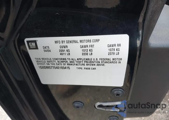 1G6DM577040183415: 42733373