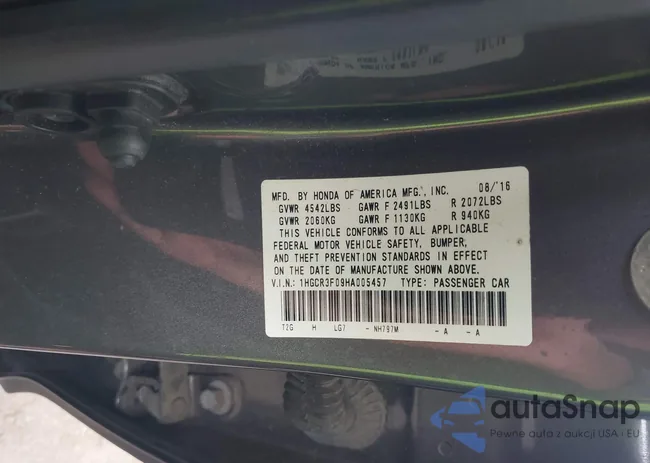 1HGCR3F09HA005457: 42733397