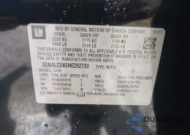 2GNALCEK6H6282730: 42733595