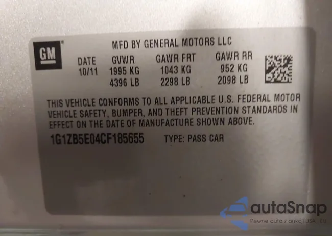 1G1ZB5E04CF185655: 42733725