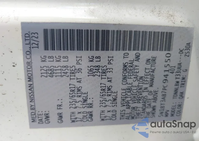 5N1BT3AB7PC941550: 42733110