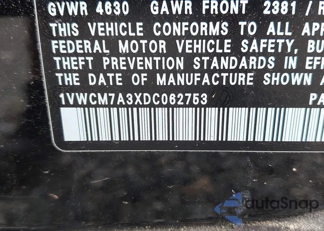 1VWCM7A3XDC062753: 42733124