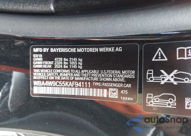 WBA4W9C55KAF94111: 42734197