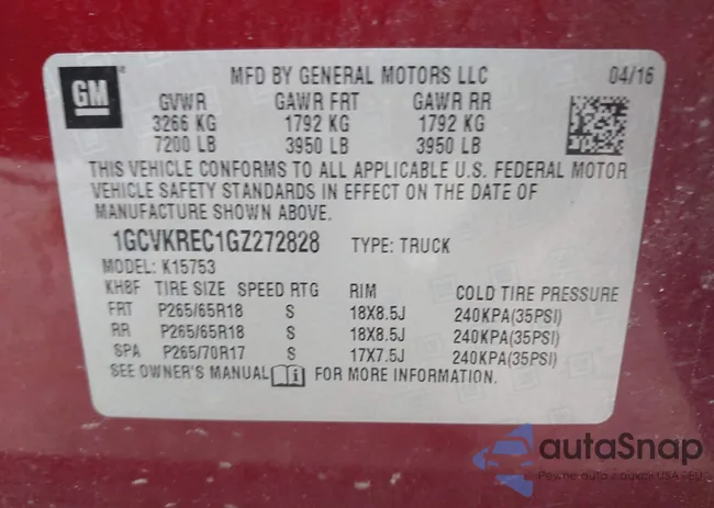 1GCVKREC1GZ272828: 42734344