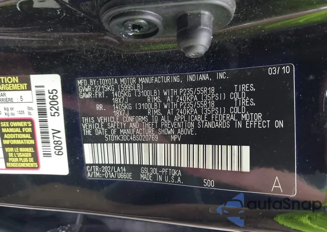 5TDYK3DC4BS020769: 42734372