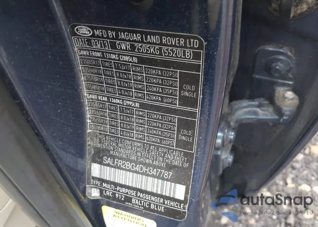 SALFR2BG4DH347787: 42733756